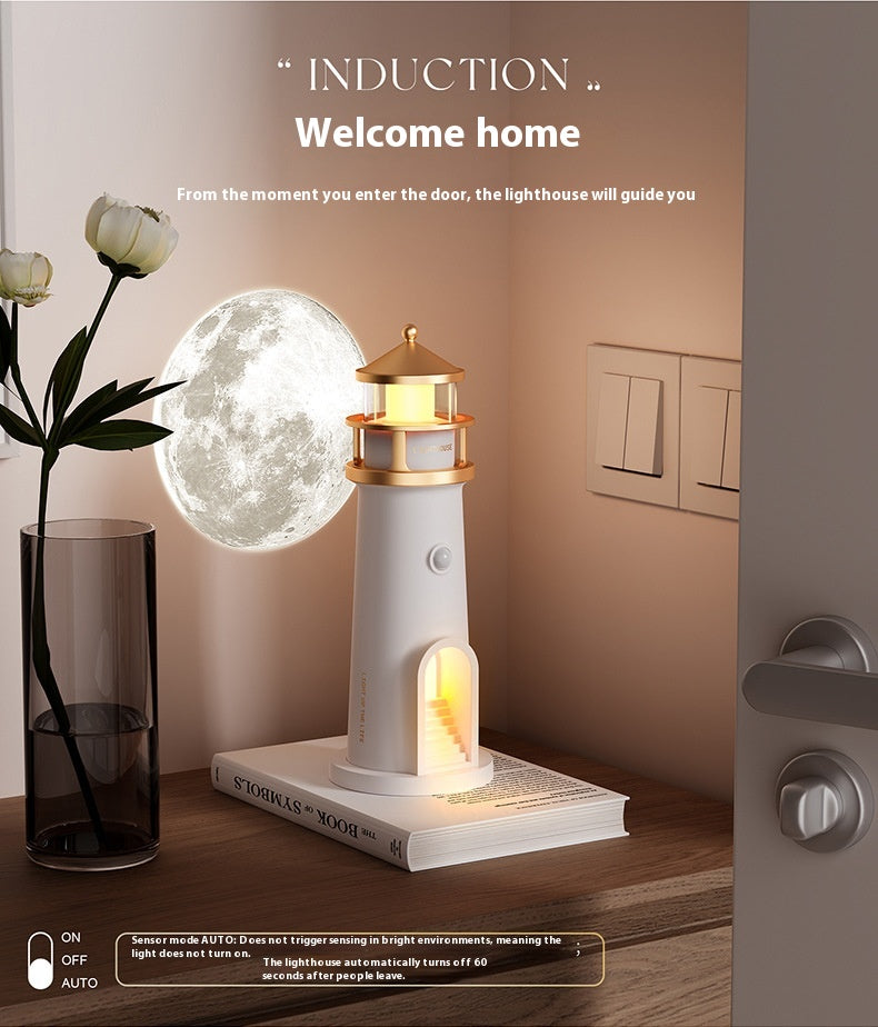 Moonlight Induction Lighthouse Lamp