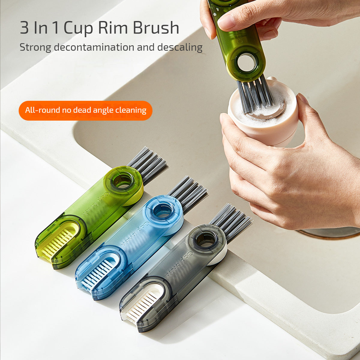 Vellark 3 In 1 Tiny Bottle Cup Cover Brush